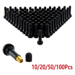 10/20/50/100PCS Universal TR414 Snap-In Black Rubber Tire Valve Stems Short Rod Car Accessory