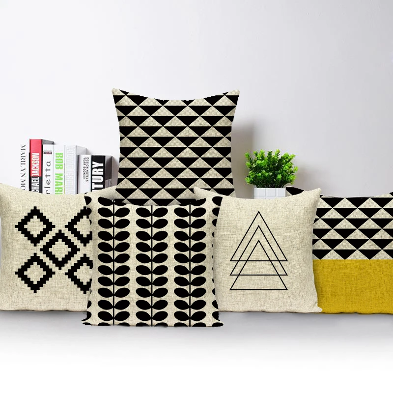 

Nordic Geometry Cushion Cover Sofa Pillow Cases Bird Tree Print Pillow Cover for Bedroom Home Decor Car Office Decorative