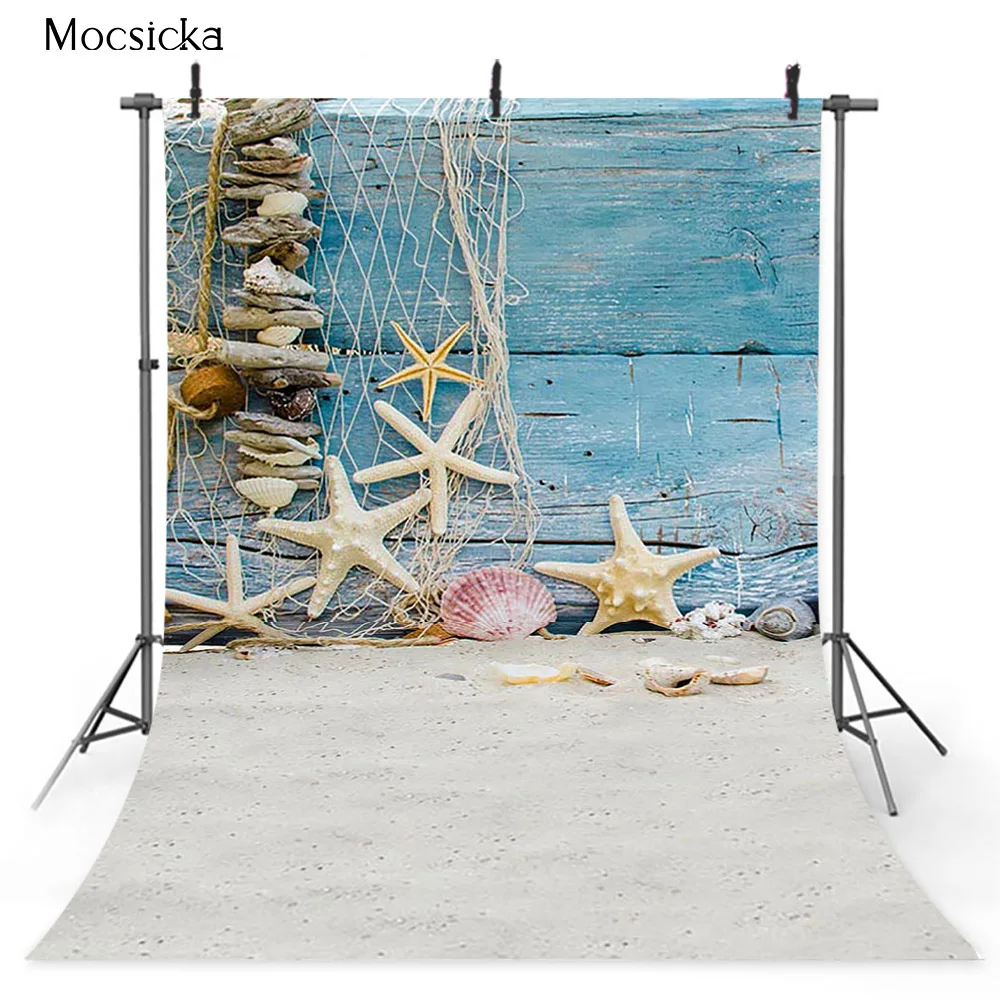 Pano de fundo para estúdio de fotografia, céu azul e mar, férias de verão, floresta tropical, praia, fundo fotográfico, recém-nascidos, crianças, adereços de retrato