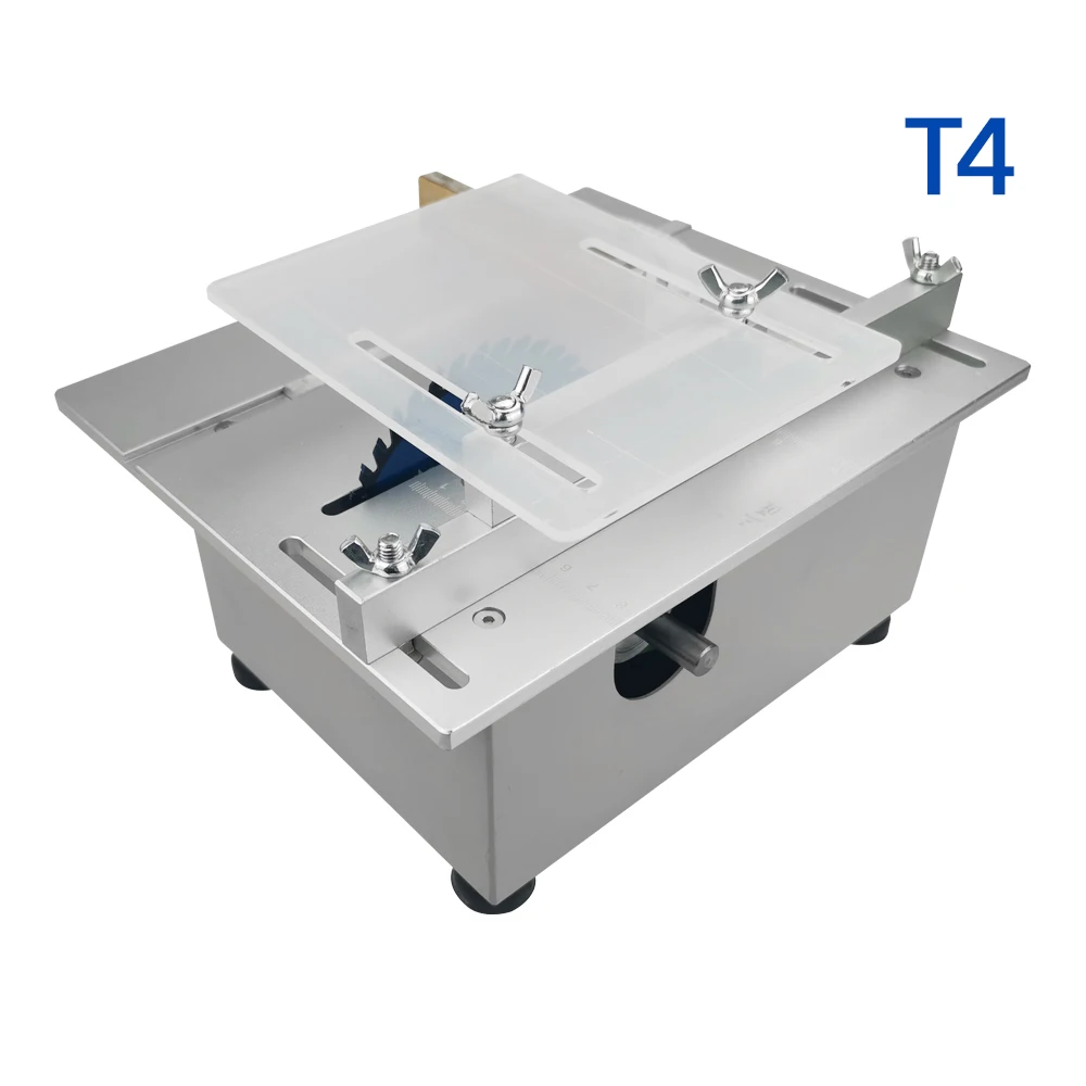 ALLSOME T4 Mini Table Saw Handmade Woodworking Bench Lathe Electric Polisher Grinder DIY Circular Cutting Saw Blade