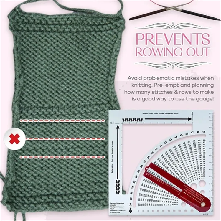 

Knitting Gauge Converter Sweater Knitting Circular Weave Craft Knitting Calculator DIY Knitting Ruler Tool