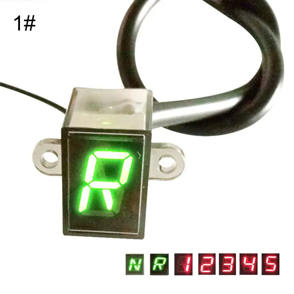 12V Universal Motorcycle Digital LED Gear Indicator Shift Lever Sensor Display