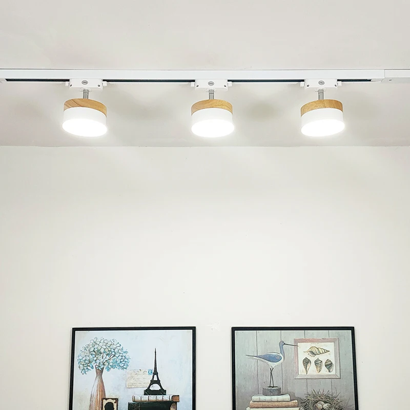 9w 12W Led Track light aluminum Spot on Rail Ceiling Rail Track lighting Replace Halogen Lamps AC220V