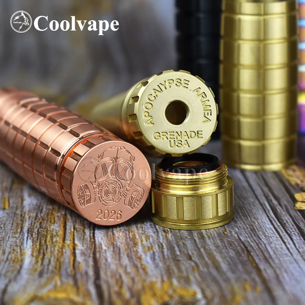 Coolvape-Apocalypse Arferron Happarmaggedon Grenade HappMechanical 18650 Battery Mod Vaporizer, Fit Apocalypse Rda