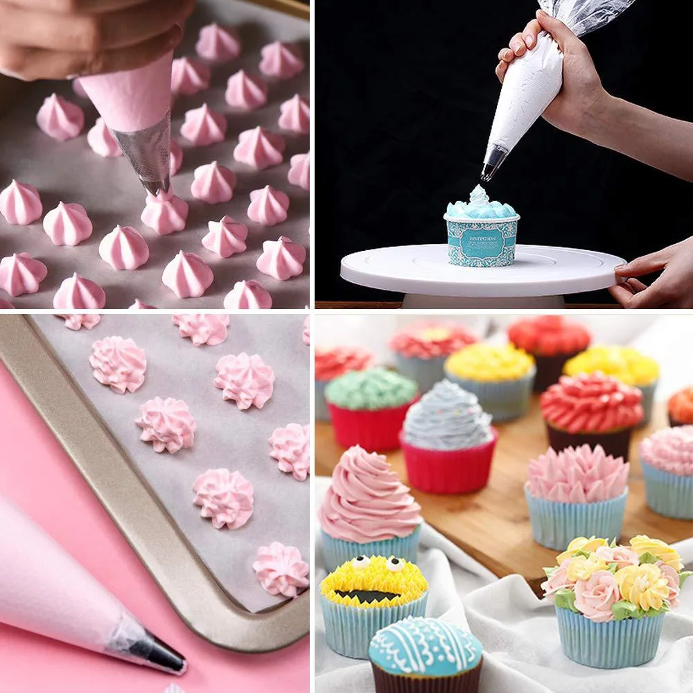 100/50/20 PCS S/M/L Disposable Pastry Bag Cake Cream Decorating Bag Icing Kitchen Baking Piping Bag Pastry Tip Tool Cake Tools