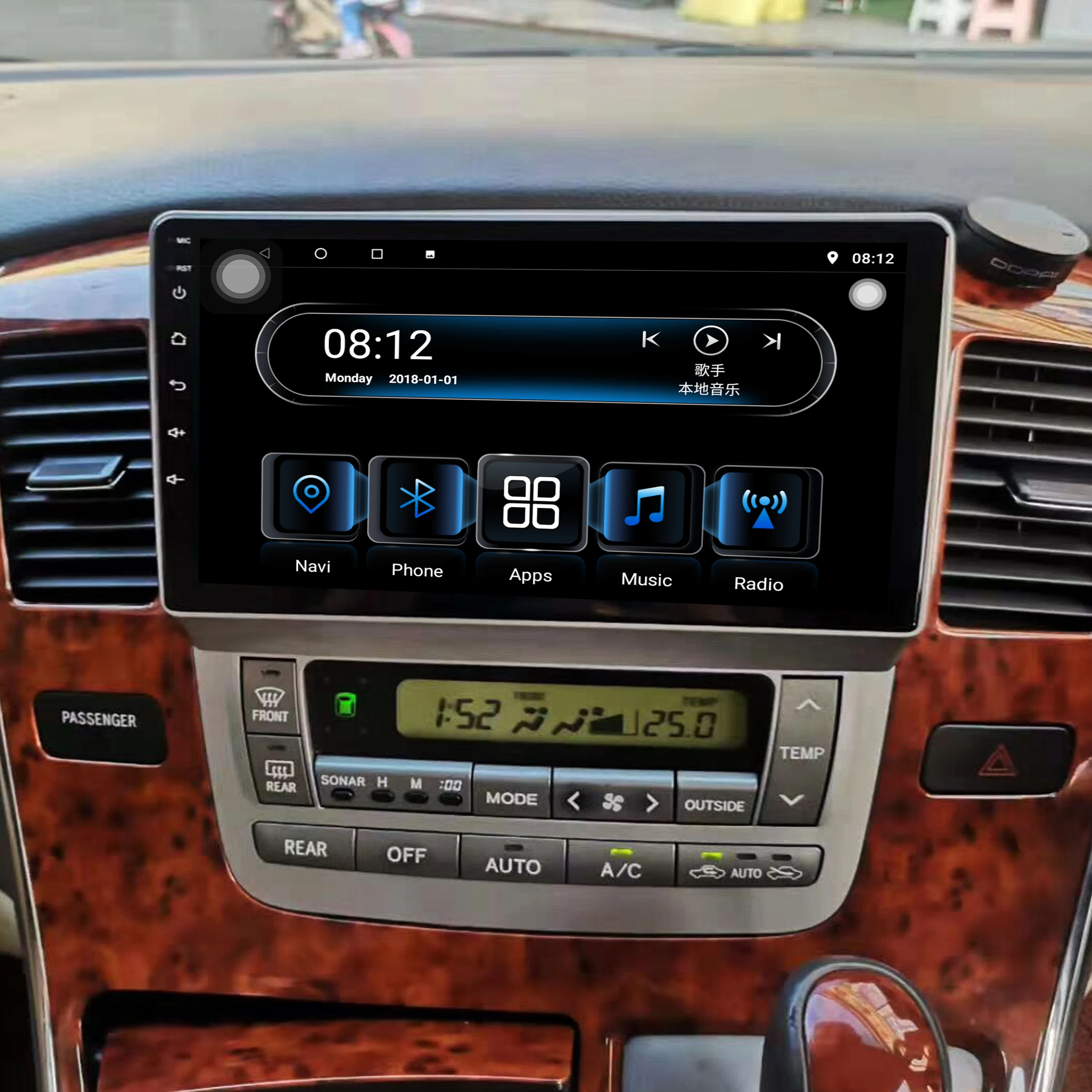 

1din Android9.1 8 ядерный Ram4g Rom64 g автомобильный мультимедийный плеер для Toyota alphard с DSP Carplay 4G навигация стерео радио