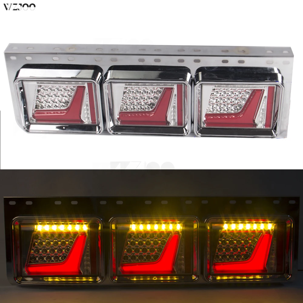 LED Tail Lights Lamp For Isuzu Mitsubishi UD hino Trailer Truck lorry  Brake Stop Turn Signal  Warning Light Sequential Flowing