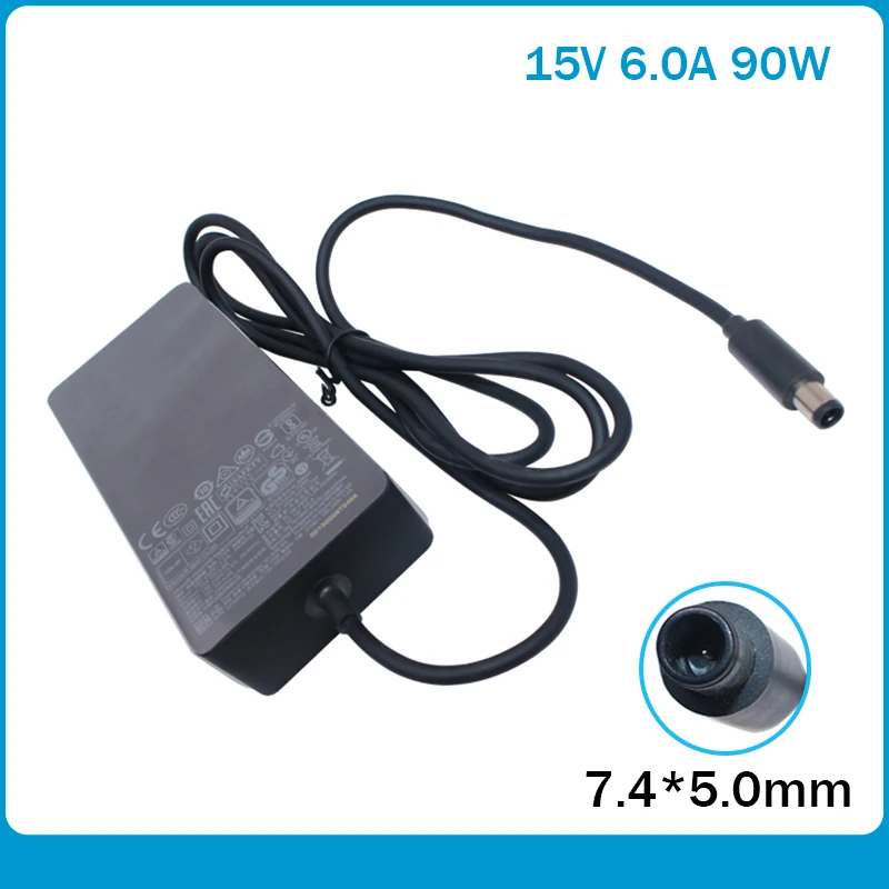 Imagem -01 - Carregador Adaptador de Alimentação ac para Microsoft Surface Pro Docking Station 1661 1749 15v 6a 90w 7.4x5.0 mm