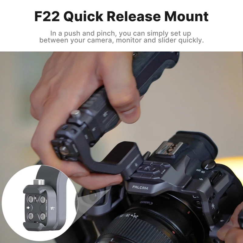 Ulanzi FALCAM F22 Quick Release Camera Cage Top Handle Removable Camera Hand Grip Compatible F22 F38 System DSLR Camera Rig