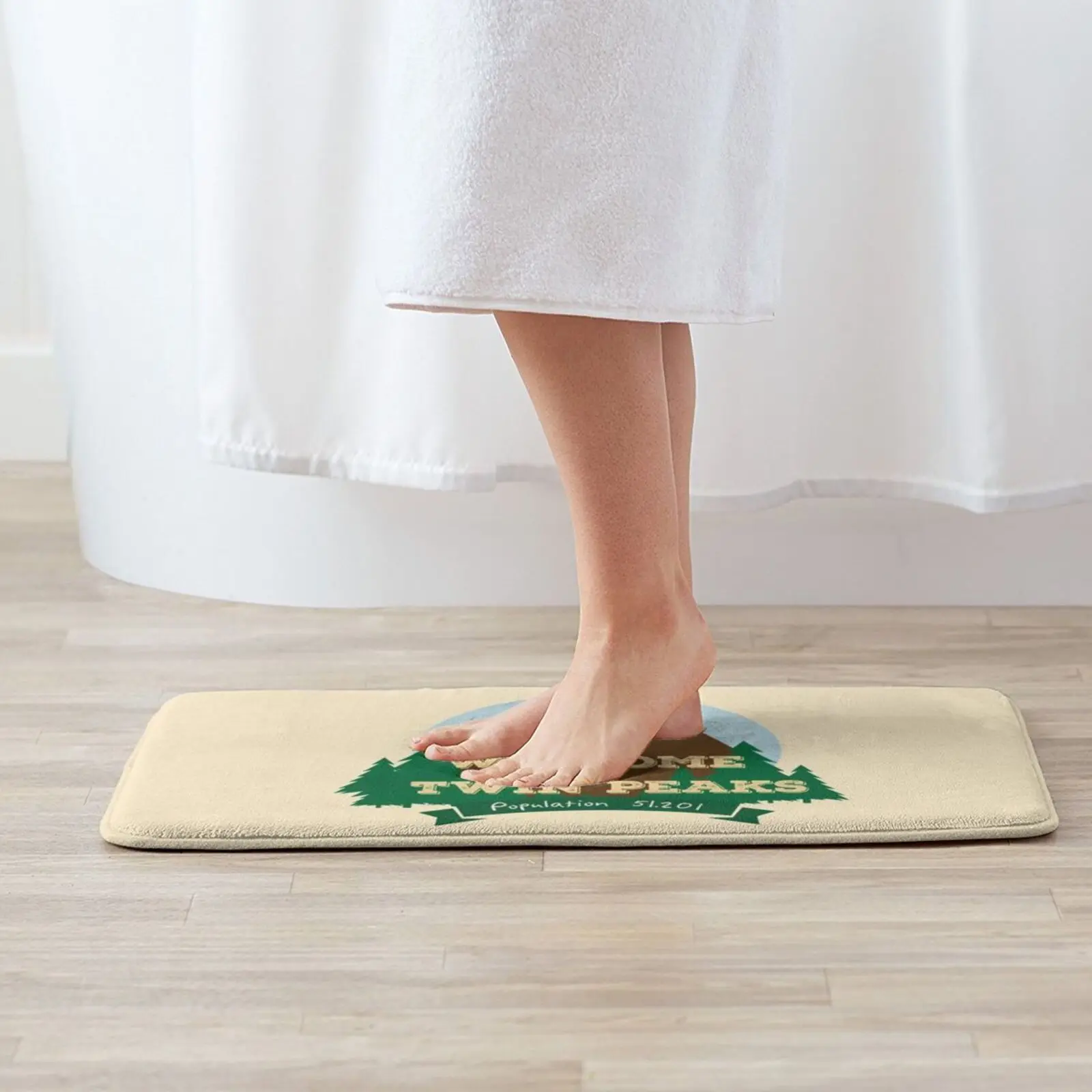 Welcome To Twin Peaks Entrance Door Mat Bath Mat Rug Twinpeaks _ Tpapproved Welcome To Twin Peaks Dale Cooper Tv Shows Tv image 2