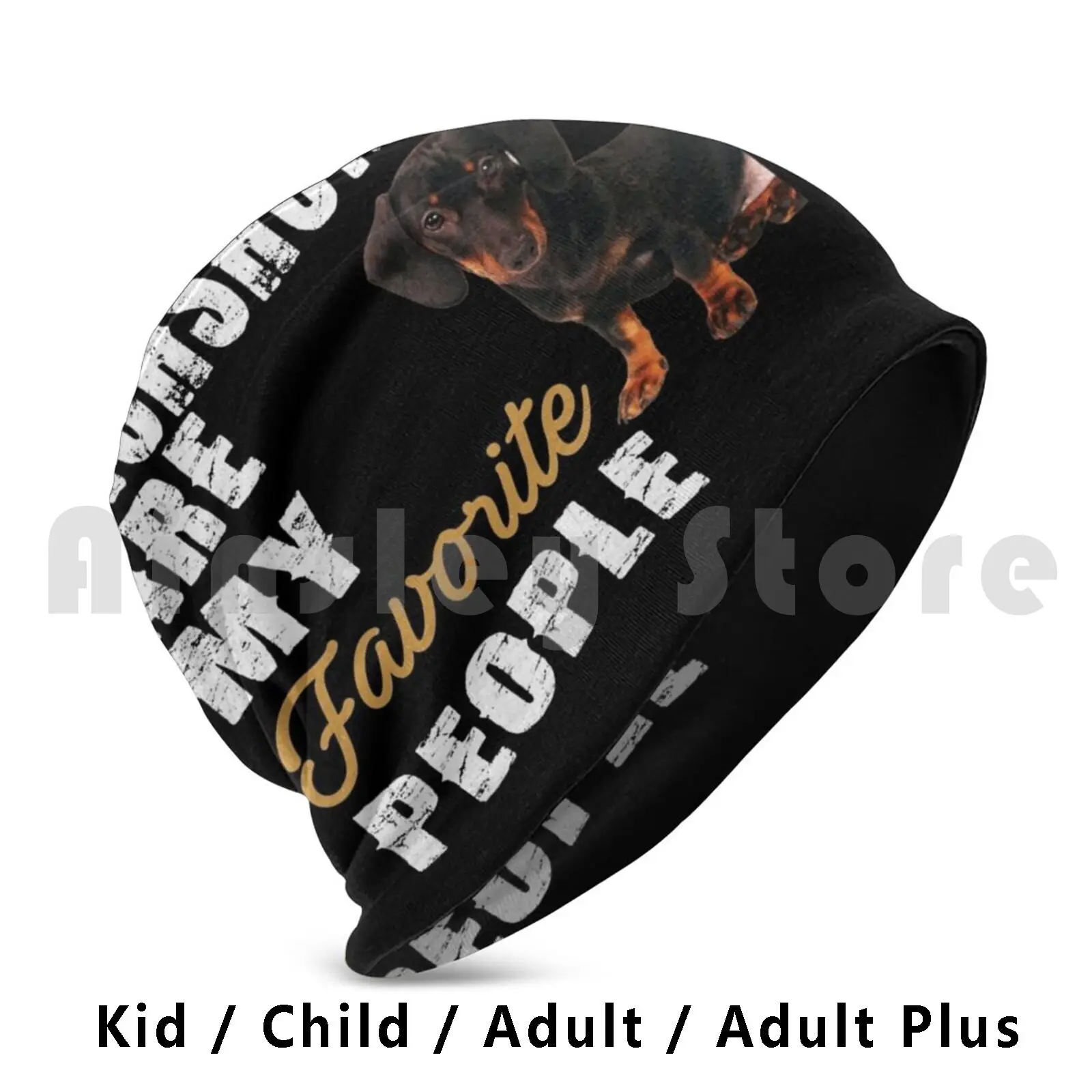 Dachshund Are My Favorite People Beanie Hedging Cap DIY Print Cushion Dachshund Dog Dogs Cute Pets Doxie Puppy Animals