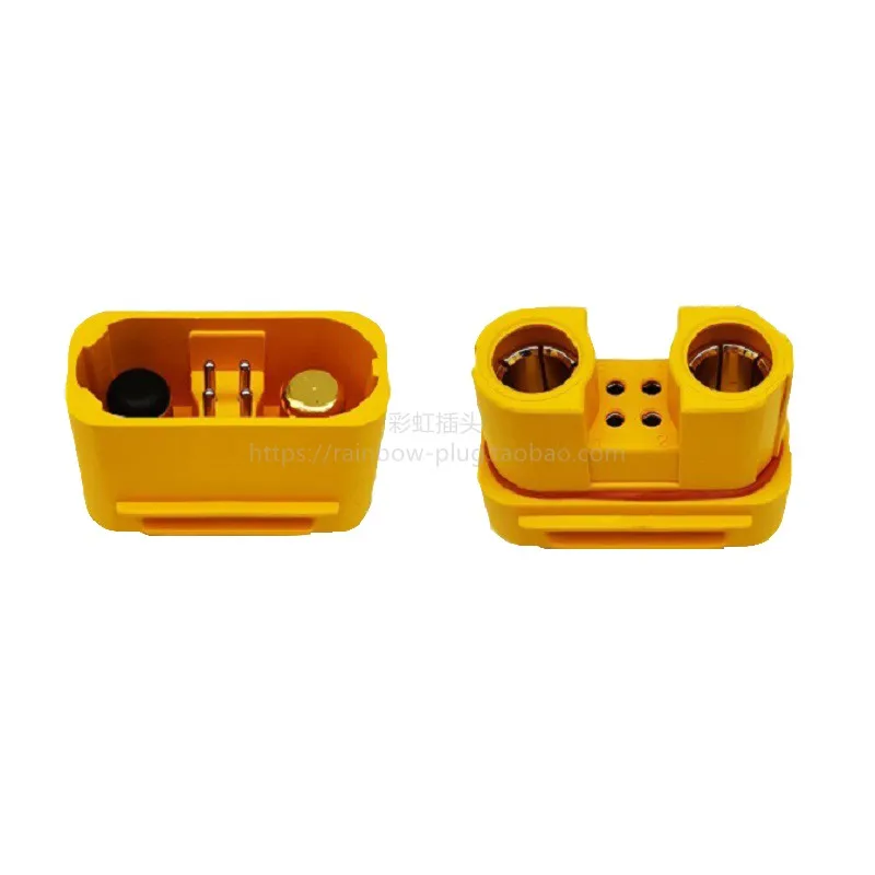 Amass AS150U-M/F Male Female Plug Connector 2.0mm Banana Anti-spark With Signal Pin Lithium Battery Waterproof Socket AS150UPB-M