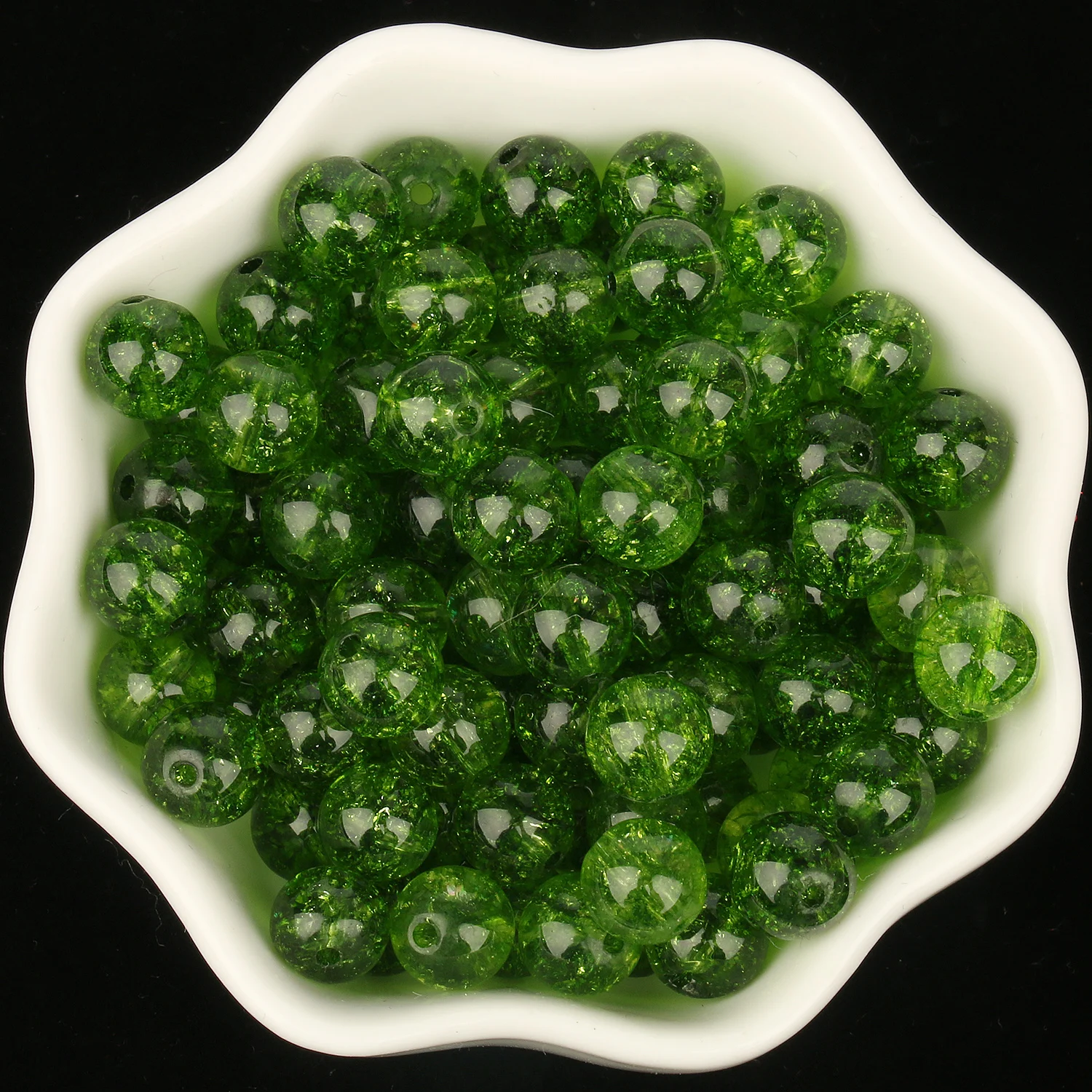 4/6/8/10mm Natural Stone Peridot Beads Olivine Round Loose Spacer Beads For Jewelry Making Handmade Material DIY Bracelets 15\'\'