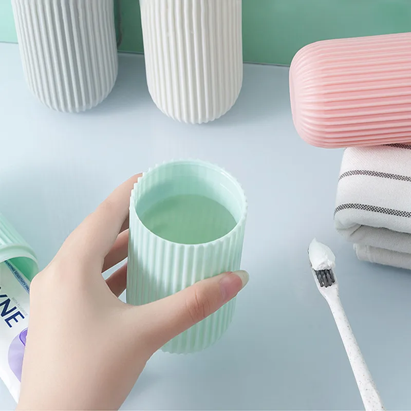 Portable Travel Toothbrush Cup Bathroom Storage Case Toothpaste Holder Box Organizer Bathroom accessories Toiletries Storage Cup