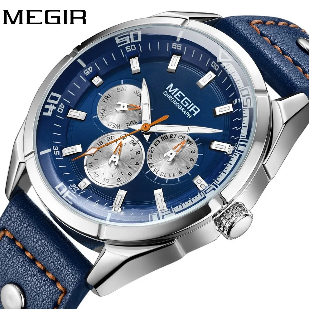 

MEGIR Creative Army Military WristWatch Men Chronograph New Quartz Sport WristWatch Clock Male Relogio Masculino Erkek Kol Saati