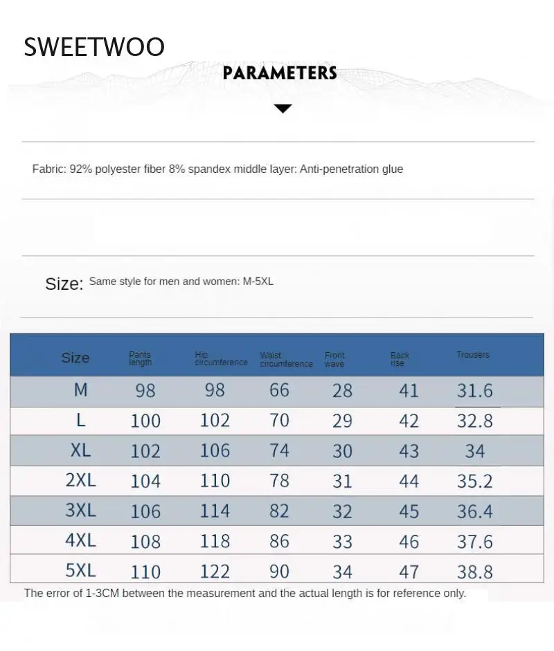 Picture 7: Winter 2021 Men's Casual Running Pants Slim Thicken Warm Sports Outdoor Hiking Pants Couples Hiking Ski Pants