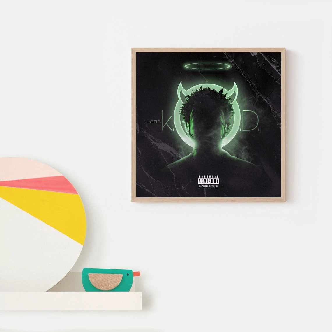 J. Cole KOD ألبوم الموسيقى المشارك قماش طباعة ديكور المنزل طلاء جدران (بدون إطار)