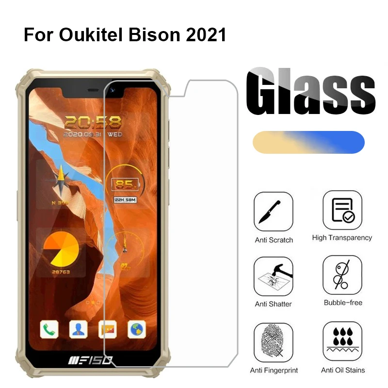 

3-1PCS Protective Glass on Oukitel Bison 2021 Screen Protector 9H Tempered Glass Cover For F150 Bison 2021 Pelicula De Vidro