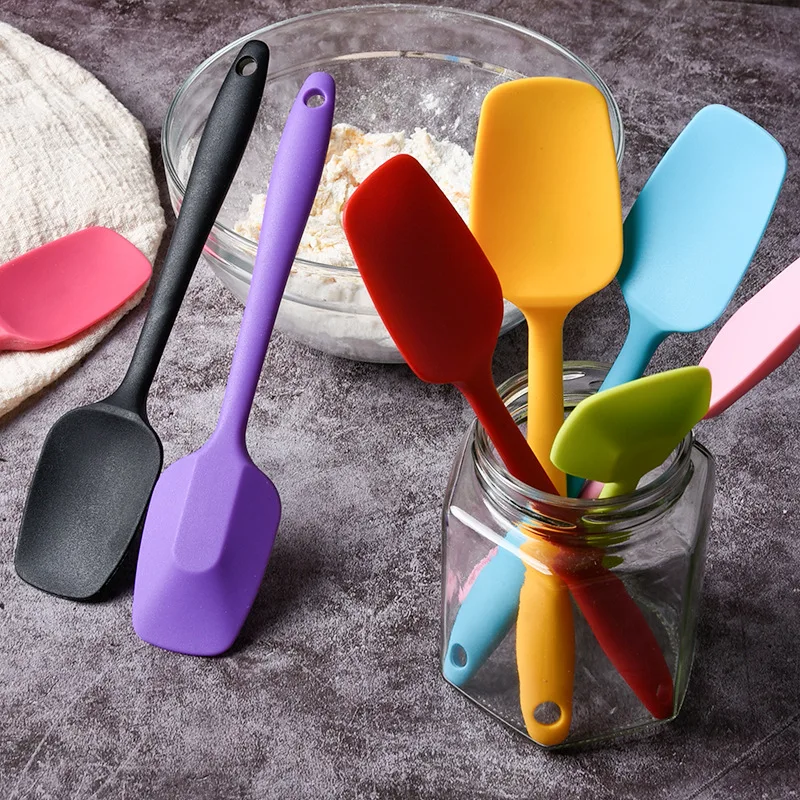 Square Head Cake Cream Silicone Spatula Large Spoon Shovel Butter Flour Baking Mixing Scraper Pastry Tools Kitchen Accessories