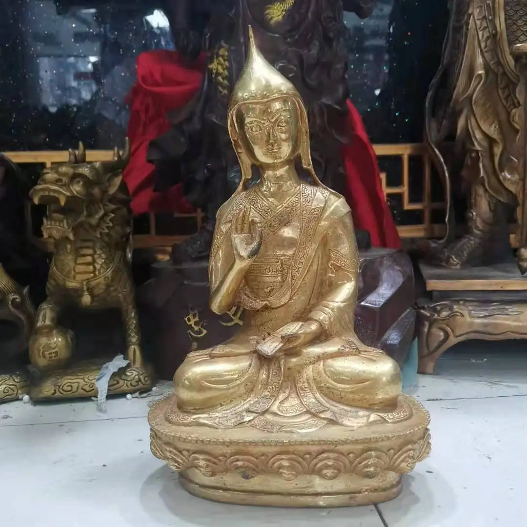 

Buddha Shakyamuni Tathagata Buddha'sRoc garuda Tibetan Buddha bronze ornaments Metal statue Lama Tsongkhapa Buddha Gilt Bronze