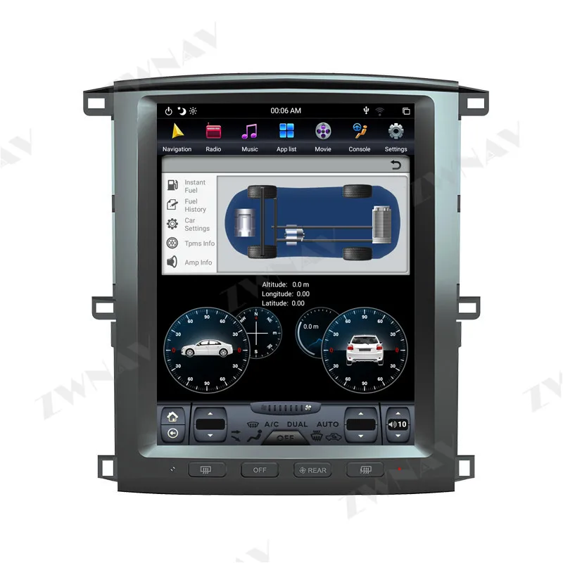 For Lexus LX470 LC100 2002 Android 11 CARPLAY 128G Tesla Screen Player GPS Auto Audio Stereo Radio Recorder Head Unit 2002-2007