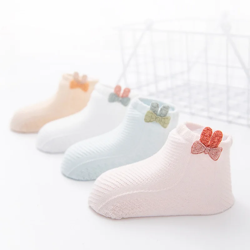 

Summer thin baby socks combed cotton breathable mesh cartoon short tube of newborn children's Sock Mesh Short Sokken