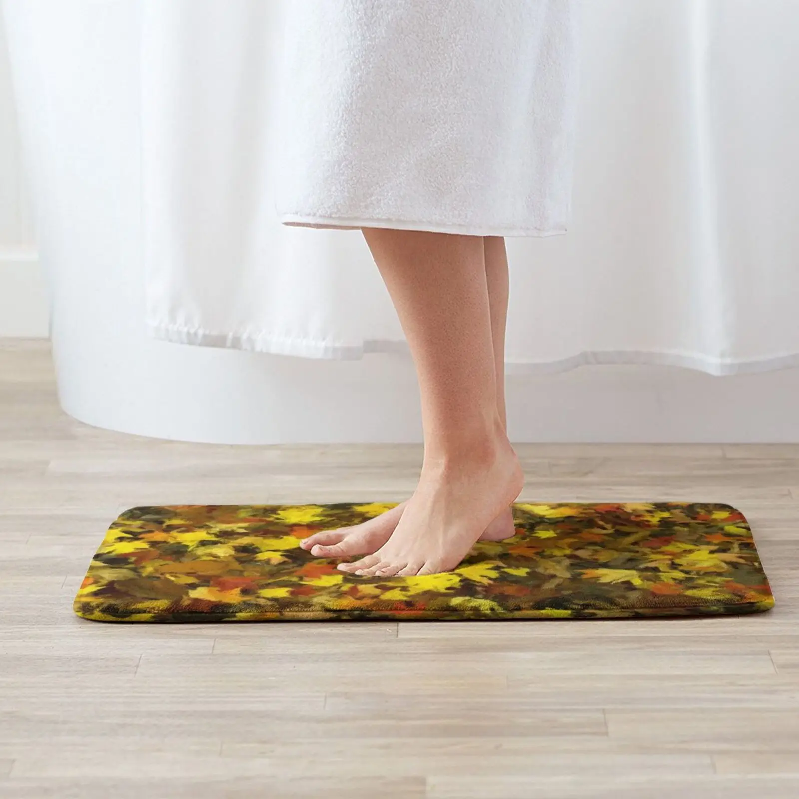 Carpet Of Autumn Leaves Painting Style Entrance Door Mat Bath Mat Rug Israel Adesanya Style Bender Stylebender Brokennative