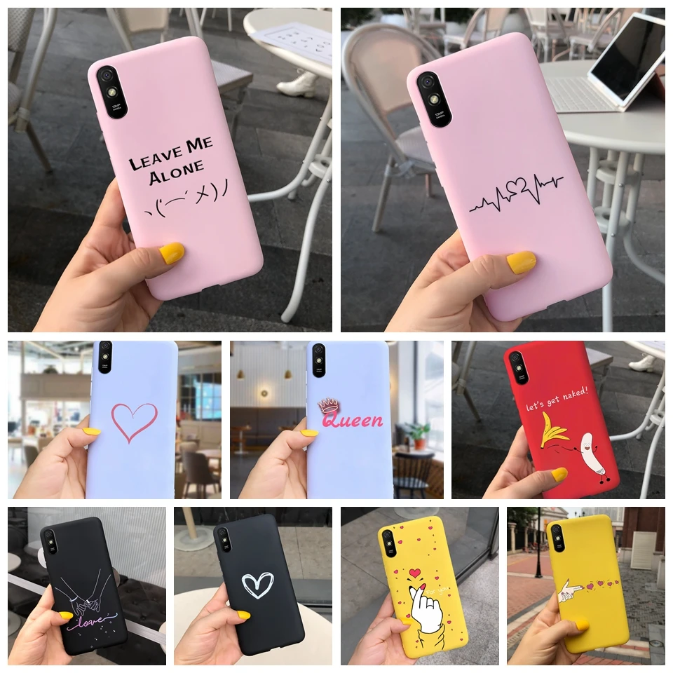 Silicone Phone Case For Xiaomi Redmi 9a Redmi9a Cartoon Couple Cactus Soft TPU Back Cover For Redmi 9a Redmi9a Fundas Coque6.53