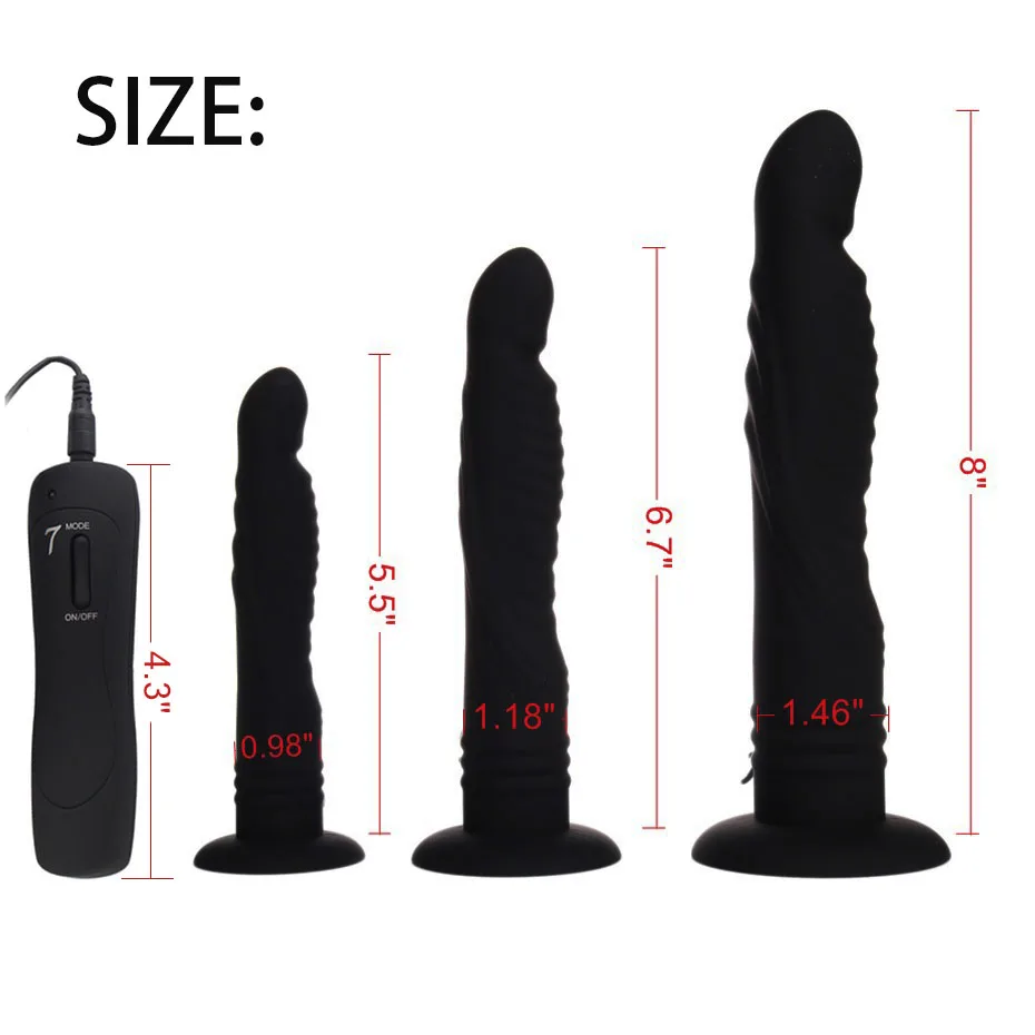 APHRODISIA Strapon Dildo Vibrator for Women 7 Speed Remote Control Strap on Anal Butt Plug Sex Toys for Unisex Couples Harness