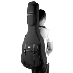 Guitar Bag 41 inch Ballad Guitar Piano Bales 36/38 Classical Thicken Pad Case Solid Color Waterproof Wearable Bag Backpack