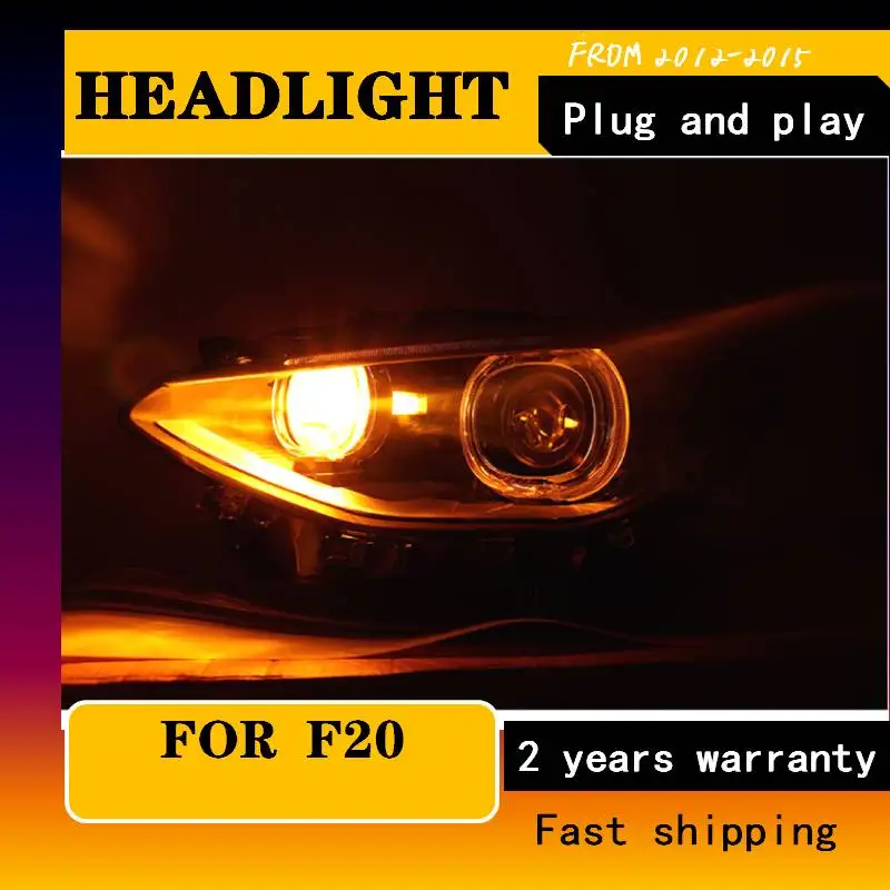 Car Styling For BMW 1 Series F20 Headlights 2012-2015 Double Beam Lens Projector Xenon Lamps LED Car Accessories