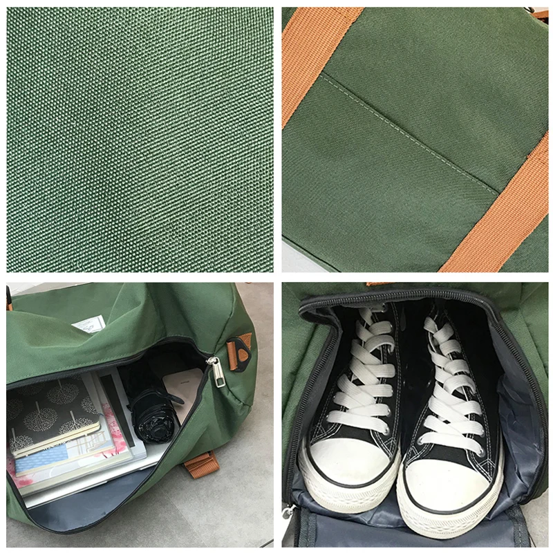 Borsa da Weekend impermeabile con pacchetto di scarpe borse da viaggio per palestra sportiva Unisex borsa da viaggio a mano in tessuto Oxford borsa