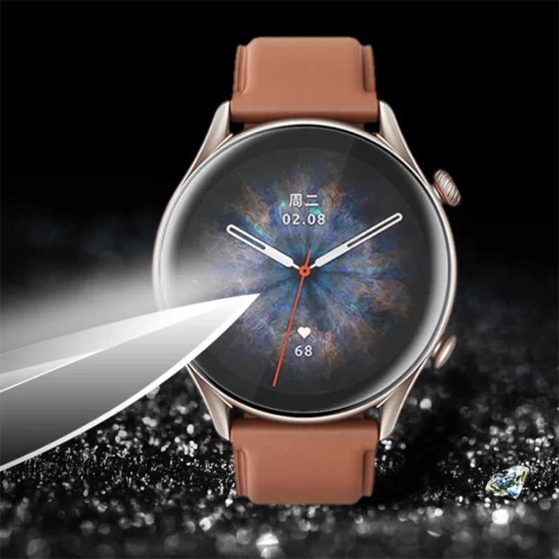 5個tpuソフト保護カバーのためのamazfit gtr 3/3pro/2/2e GTR3プロGTR2 GTR2e腕時計液晶スクリーンプロテクターアクセサリー