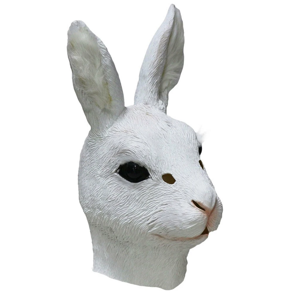 Latex Animal Head Mask Rabbit Bunny Mask Cow Mask Deer Mask Halloween Christmas Easter Fancy Dress Stag Party