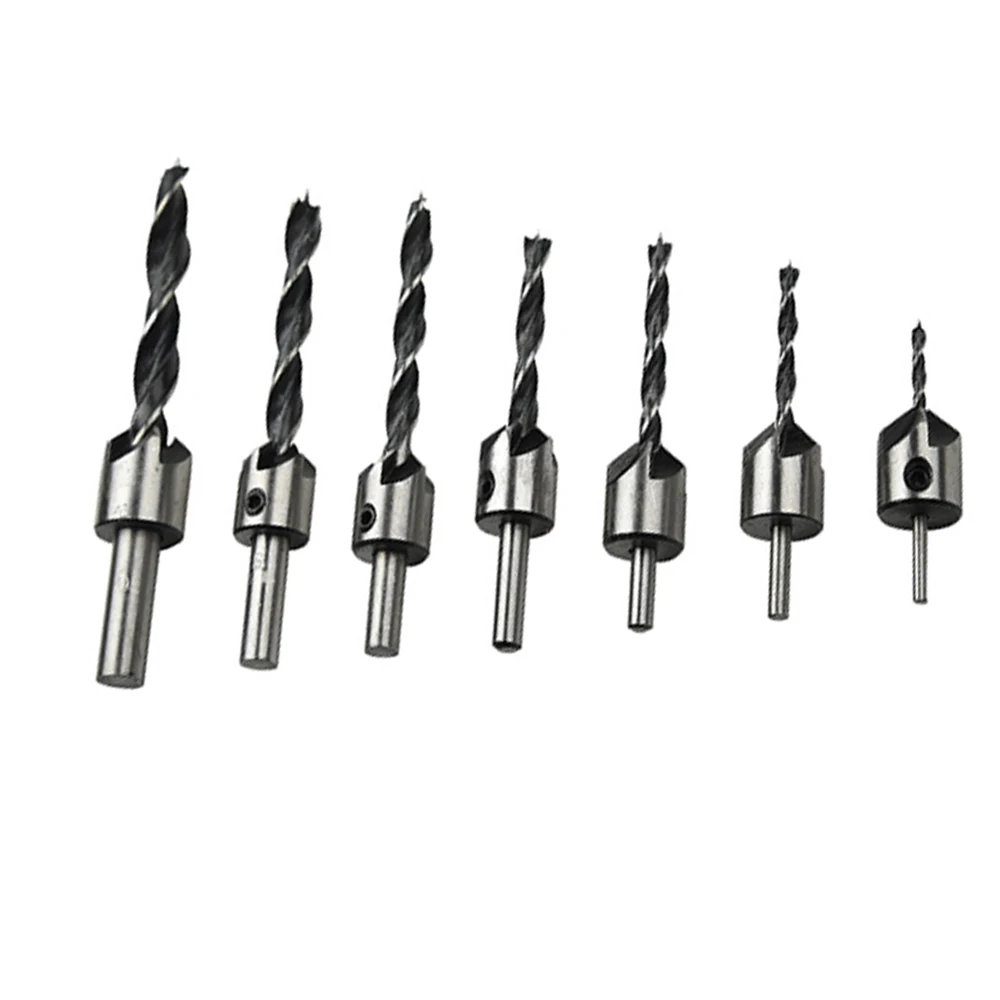 Brocas de avellanado HSS 5, brocas de 3-10mm, 7 unids/set/juego