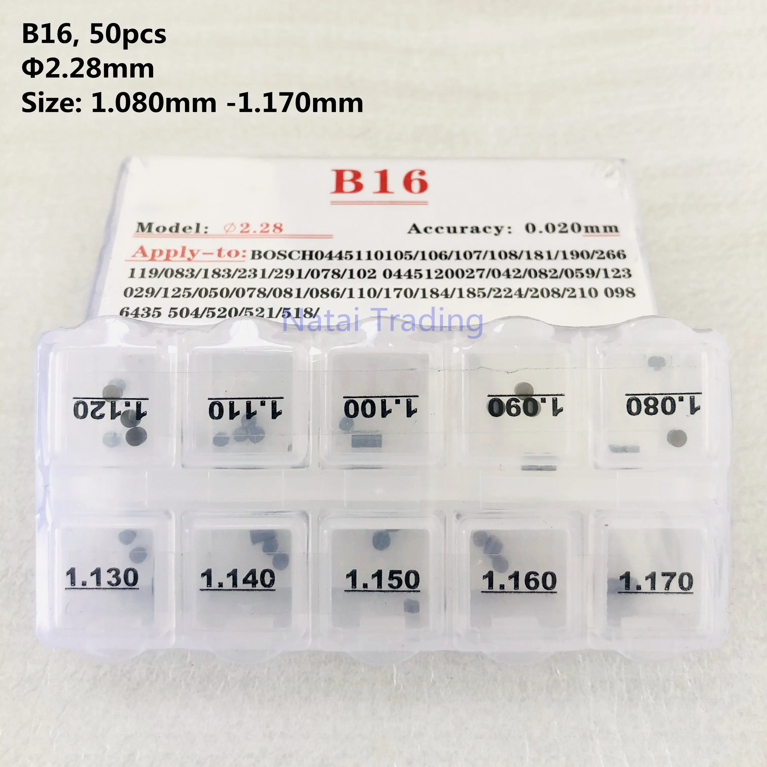 

for Bosch Common Rail Injector Needle Valve Lift Adjustment Washers B16 Shims Size 1.080mm-1.170mm Gasket