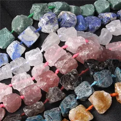 20-30mm Irregular Natural Stone Beads Freeform Rough Amethysts Quartz Raw Minerals Stone Nugget Beads for Jewelry Making 7.5