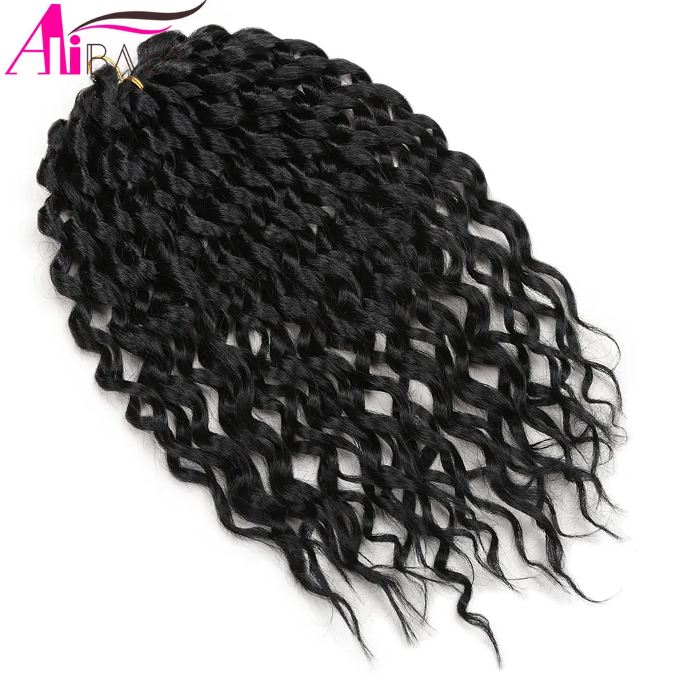 Lose Tiefe Welle Häkeln Haar Synthetische Haar Extensions 16inch Afro Locken Ombre 36 Steht/Pack Für Frauen