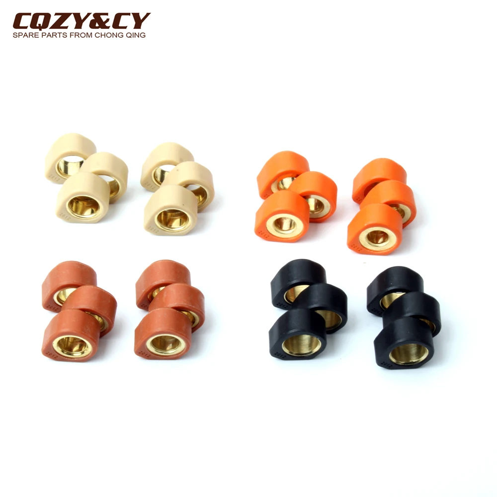 6pc Roller Set / Variator Weights 20x12mm 9g 11g 13g 16g For Malaguti Phantom Max 125 Madison R RST 125cc 150cc Scooter