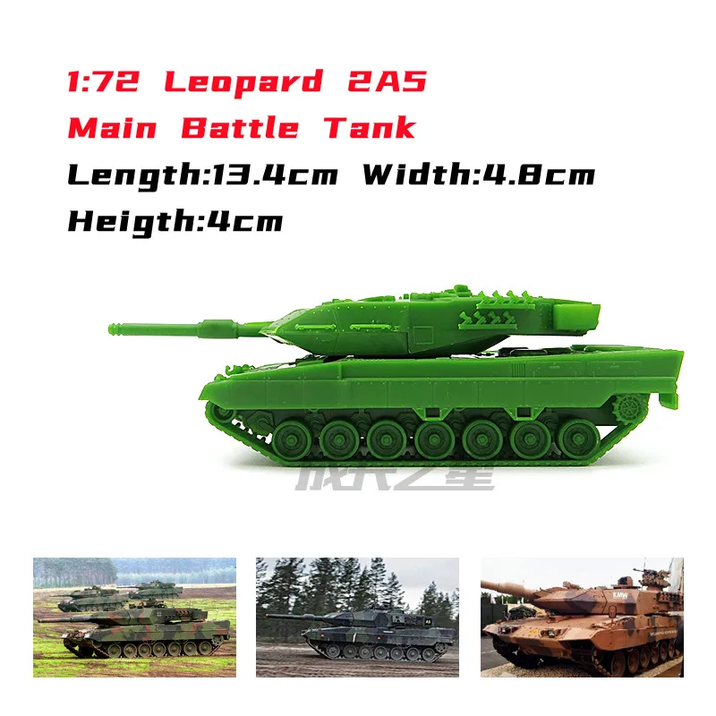 1/72 Leopard 2A5 Tank Model German Army Main Battle Panzer Assembly Chariot Model DIY Toy