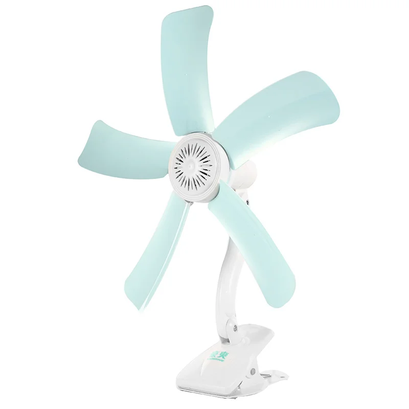 Ventilatore a Clip elettrico scrivania portatile regolabile 5 pale multifunzione per letto da ufficio Mini ventole personali muti estivi 220V 9W FS74