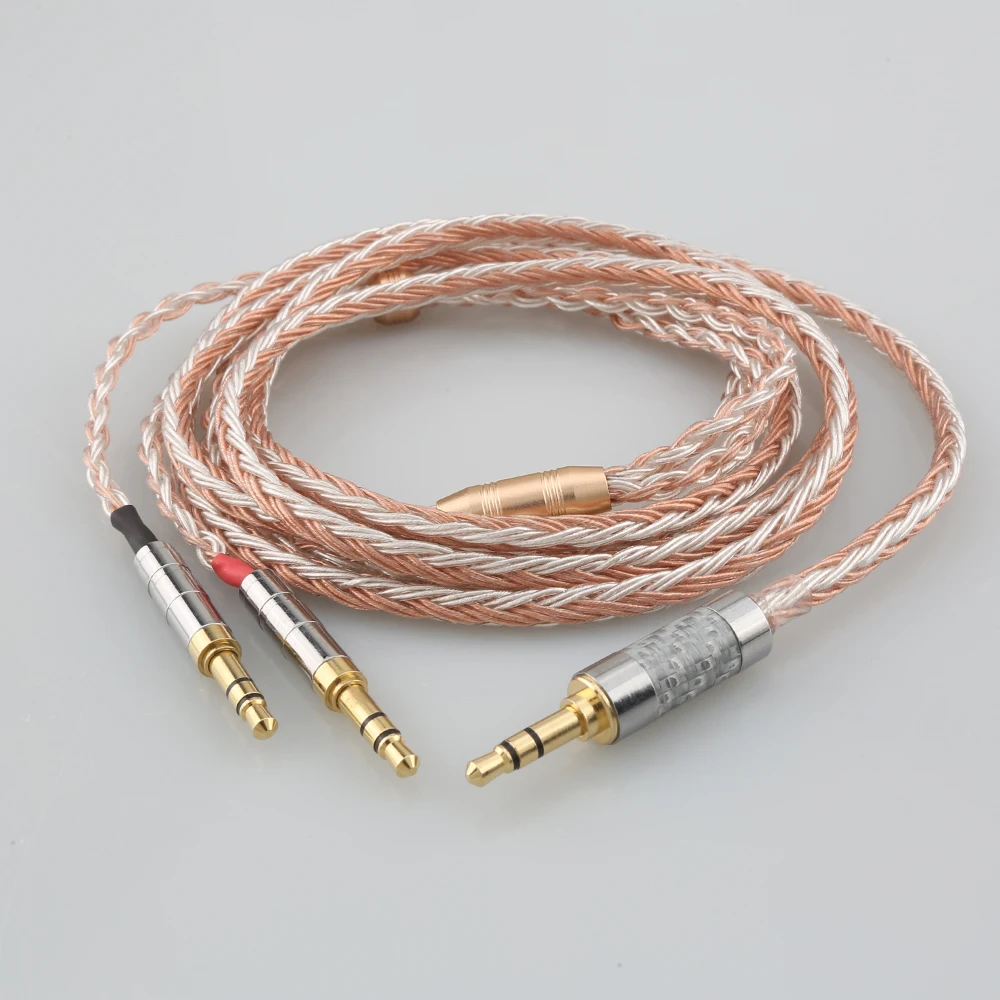 HiFi 2.5/3.5mm 4.4mm XLR 16 Core OCC Silver Plated Earphone Cable For Hifiman Sundara Ananda HE1000se HE6se he400i he400se Arya