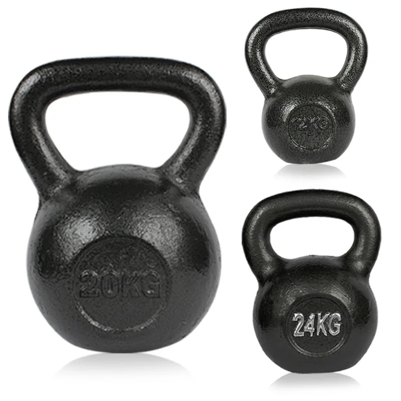 Gym Home Fitness Kettlebell Muscle Training ，Solid Cast Iron Equipment Body Building Lifting，  4/5/6/8/10 Kg Workout Kettlebell