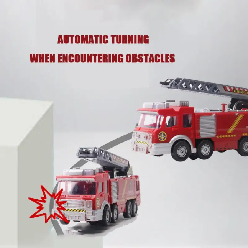 Spray Water Gun Toy Truck Firetruck Juguetes Fireman Sam Fire Truck/engine Vehicle Car Music Light Educational  Boy Kids Toys