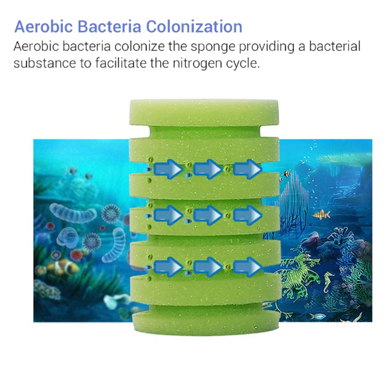 HONGYI Aquarium anti-air lift filter culture bacteria suction toilet biochemical filter aeration