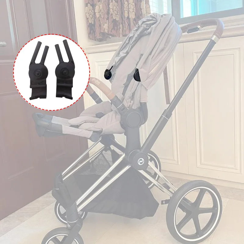 Buggy Awning gesper untuk Cybex Mios 2/3 Priam 3/4 2019 ~ 2024 Stroller atap penjepit batang kanopi klip dapat disesuaikan tombol kerai konektor