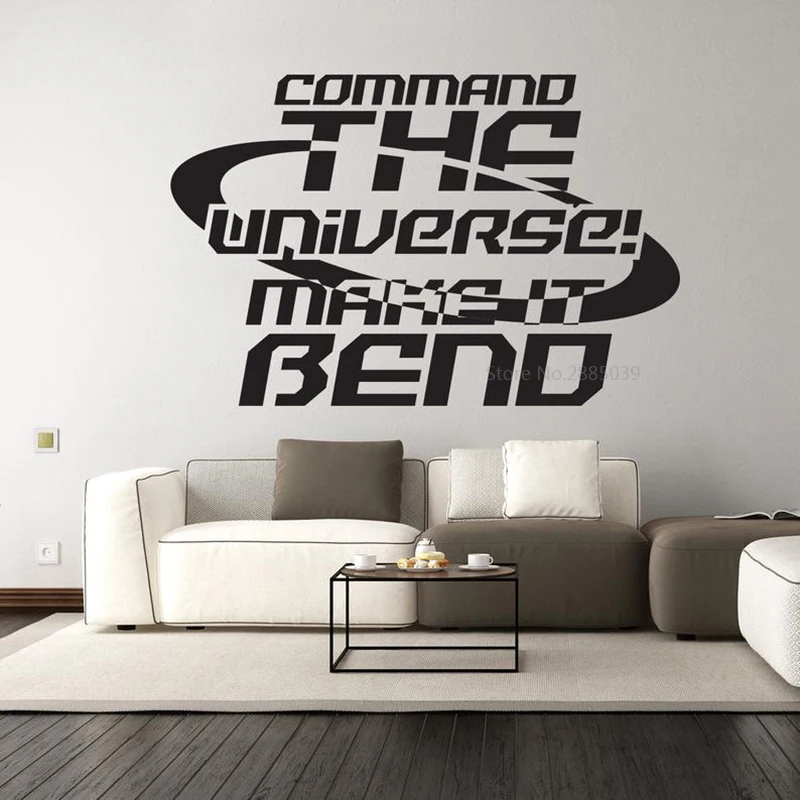 Command the Universe Quote Decor Living Room Bedroom Home Decal Removable Vinyl Wall Sticker Mural BD358