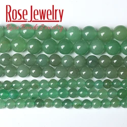 Green Aventurine Jades Beads Natural Stone Round Loose Spacer Beads For Jewelry Making DIY Bracelets Necklaces 4 6 8 10 12mm 15