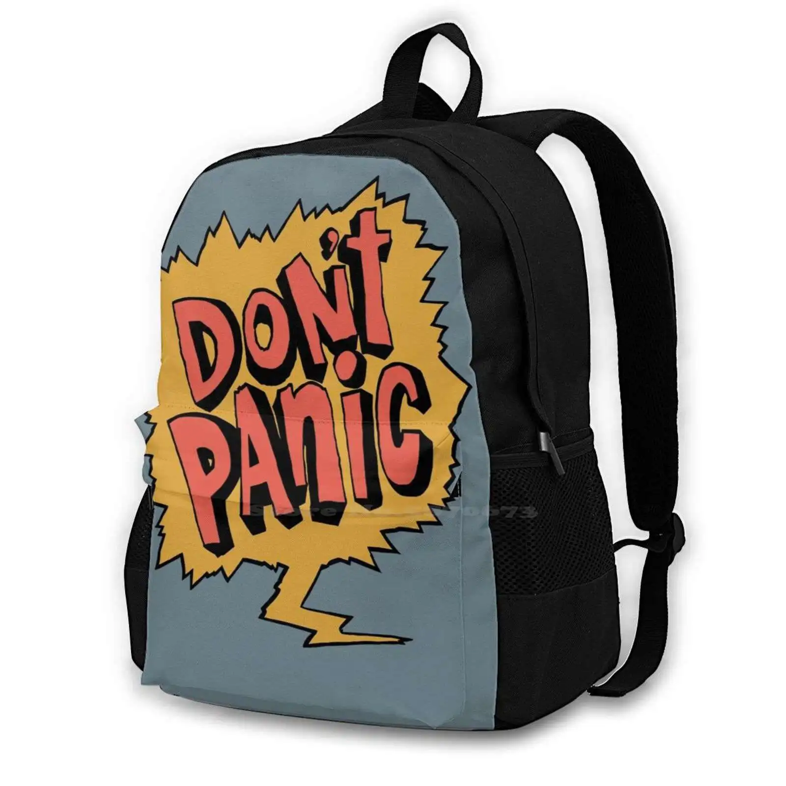 

Hot Sale Schoolbag Backpack Fashion Bags Dont Panic Patd Cool Urban Pop Comic Grunge