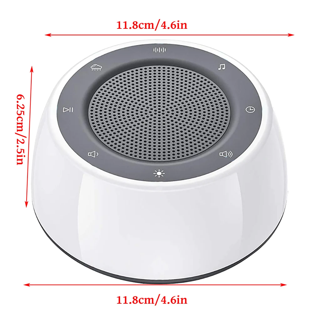 Noise Machine Rechargeable Sleeping Sound Machine Plastic 2W Light White Noise Accessory